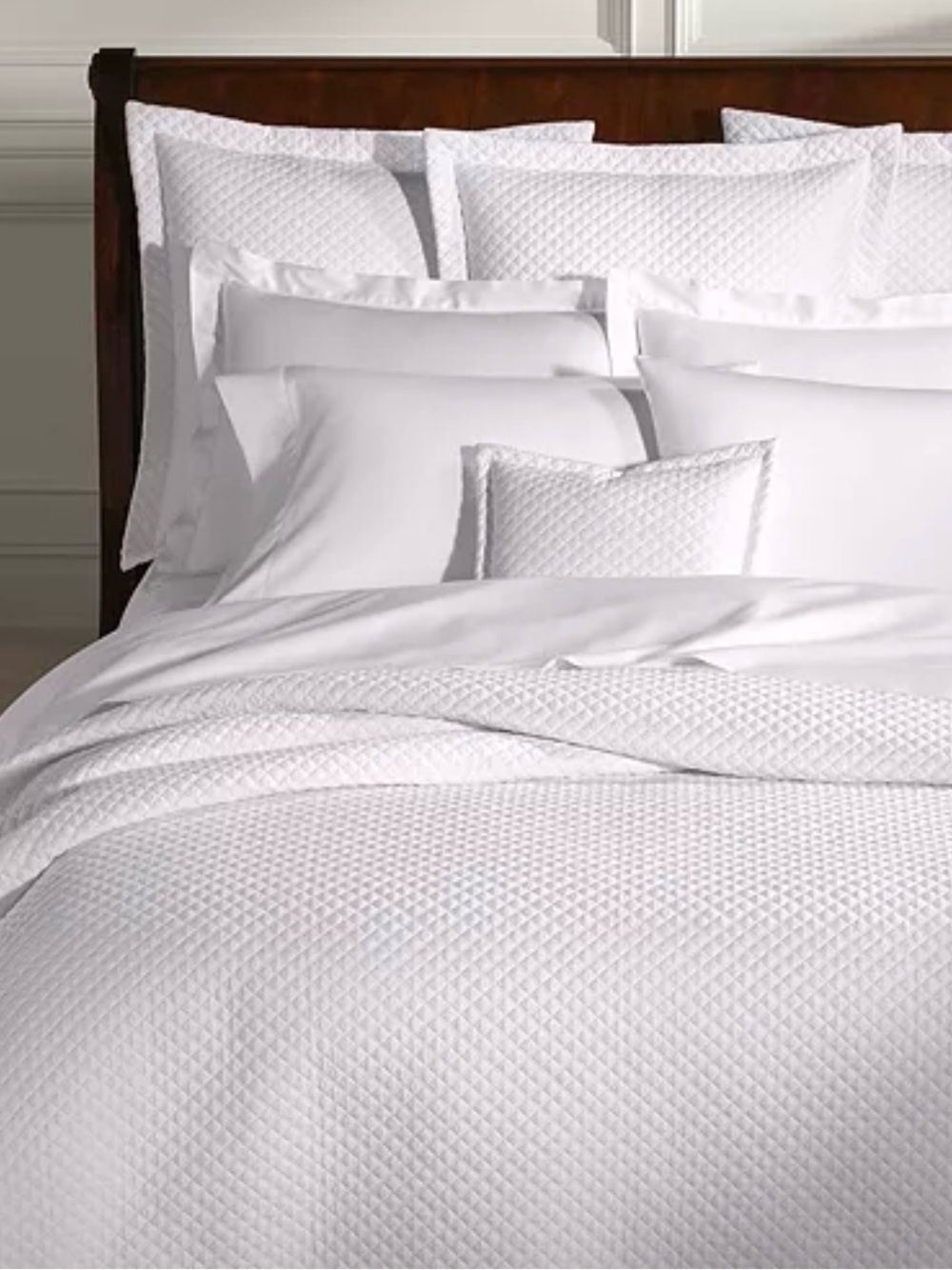 Ralph Lauren Full/Queen Cotton Sateen White Quilt Luxury Bedding $400